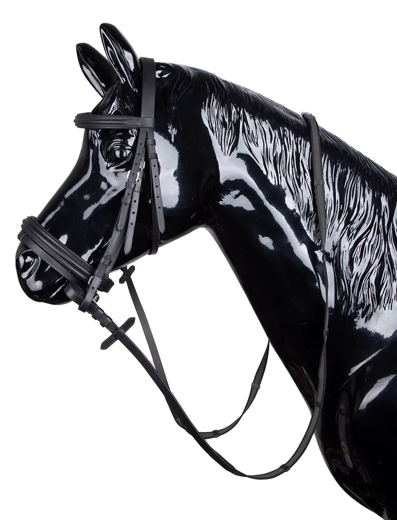 Genuine Leather Horse Bridle with Rein